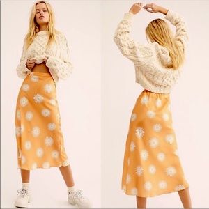 Free People Kendall Satin Skirt NWT